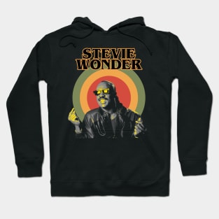 Stevie Wonder Retro Aesthethic Grey Hoodie